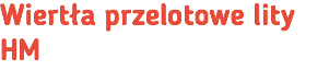 Wiertła przelotowe lity HM